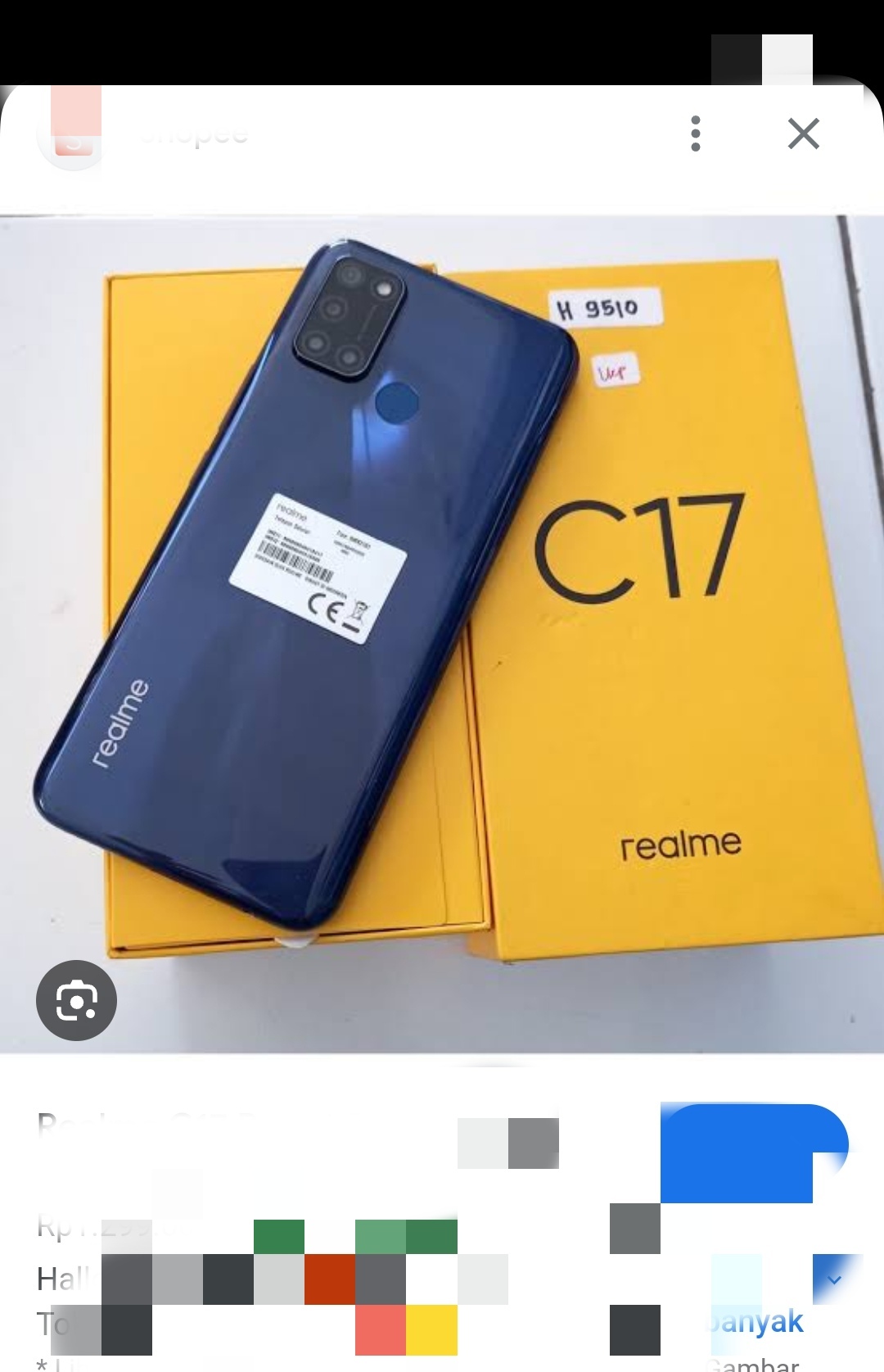 Foto laporan Hp realmi c17 (HB0726)