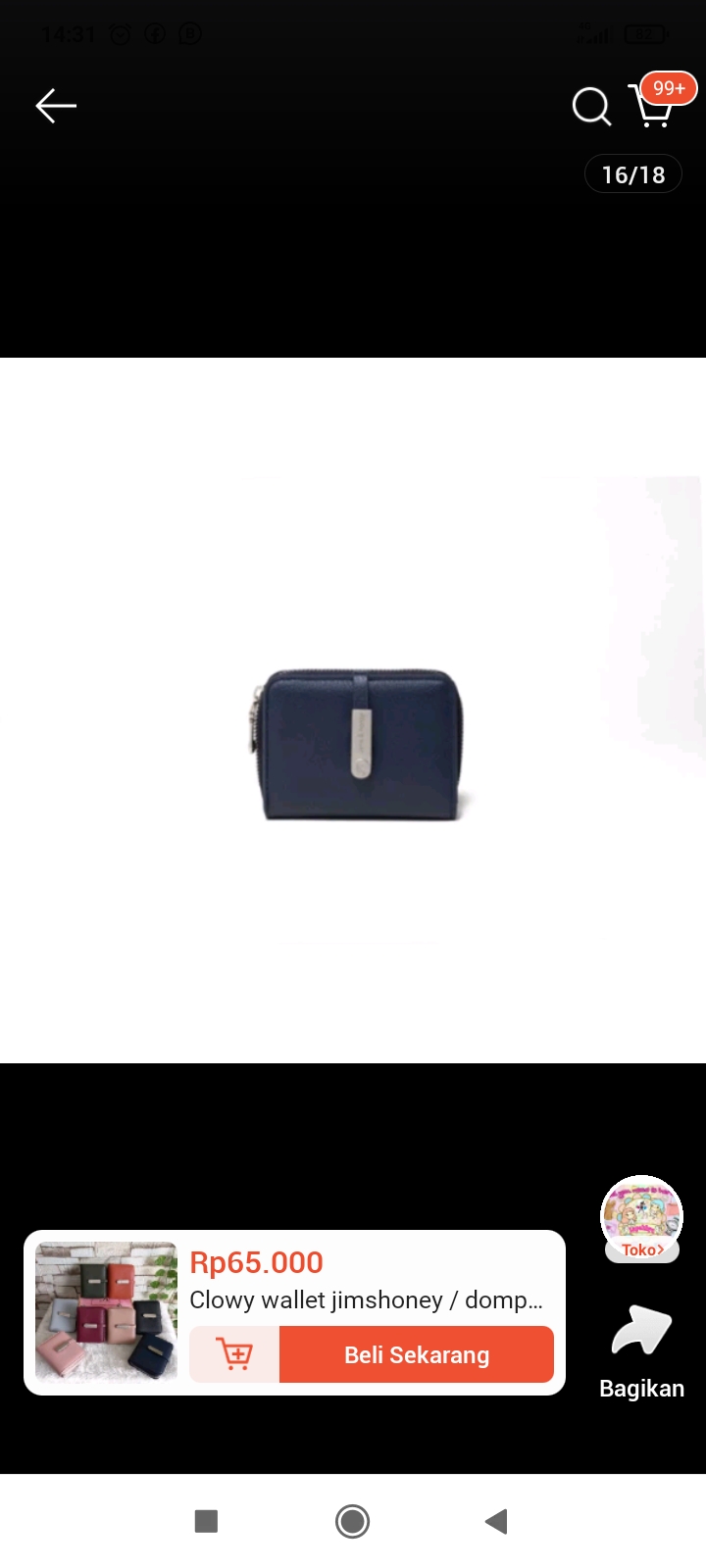 Foto laporan Dompet jims honey warna biru Navy (HB0896)
