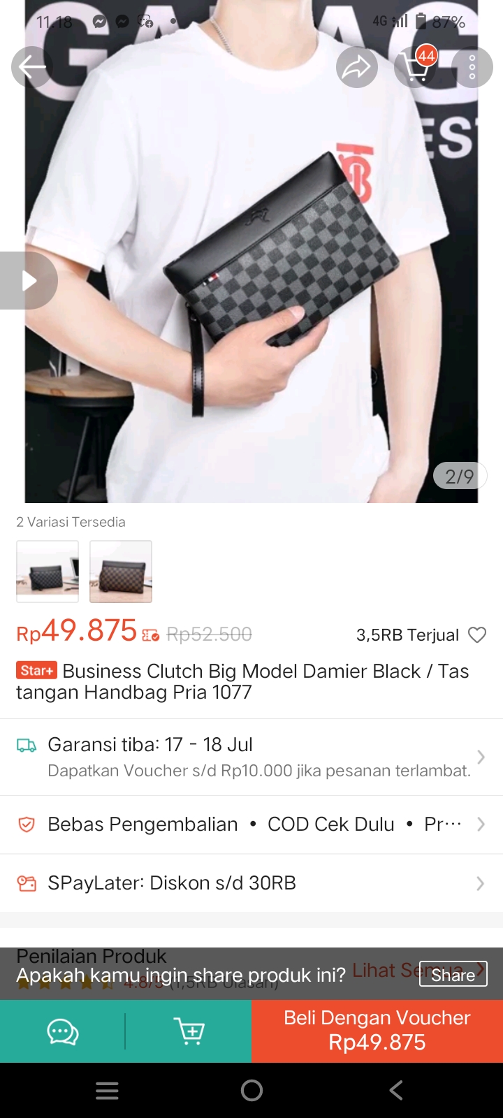 Foto laporan tas slep bag (HB0990)