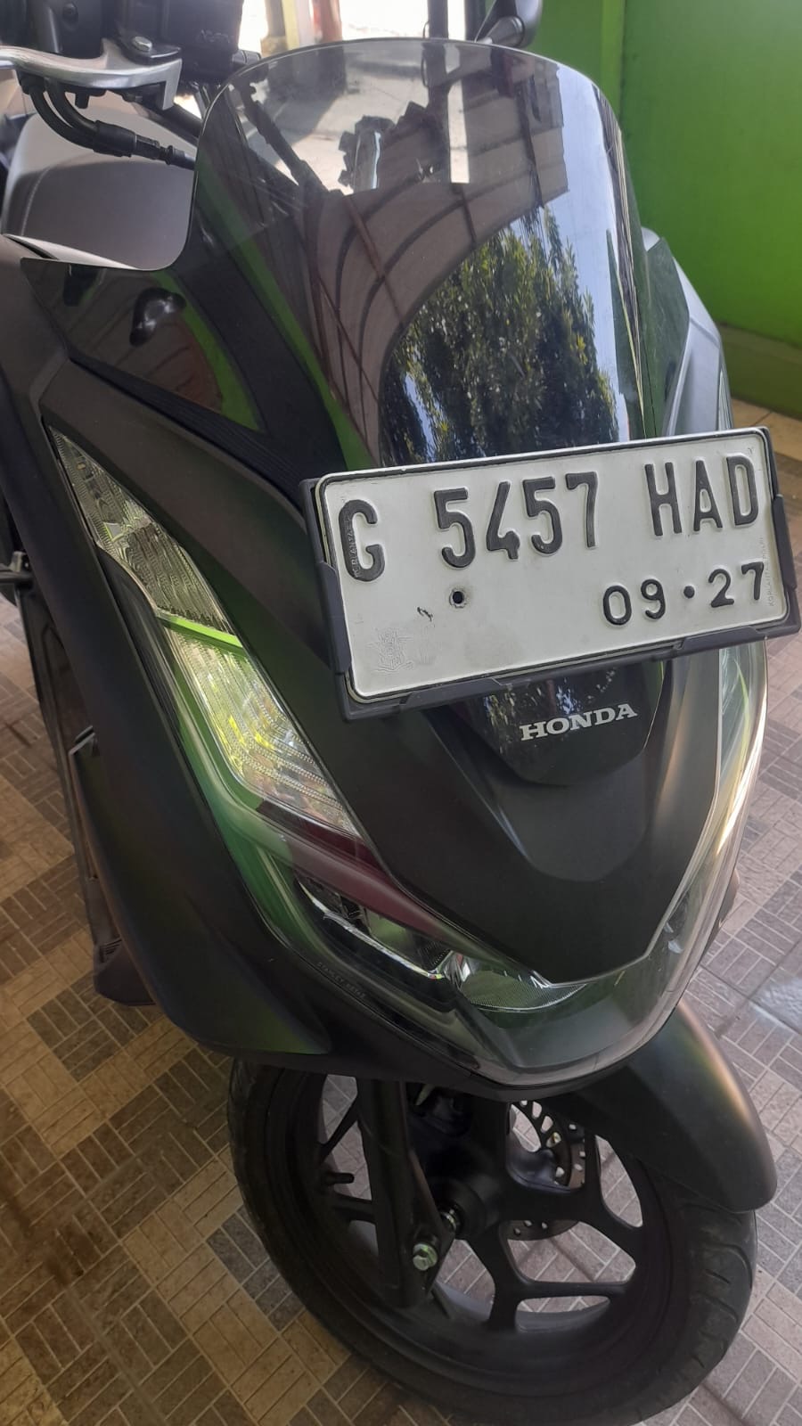 Foto laporan Pcx warna hitam tahun 2022 nopol G 5457 HAD (HB1020)