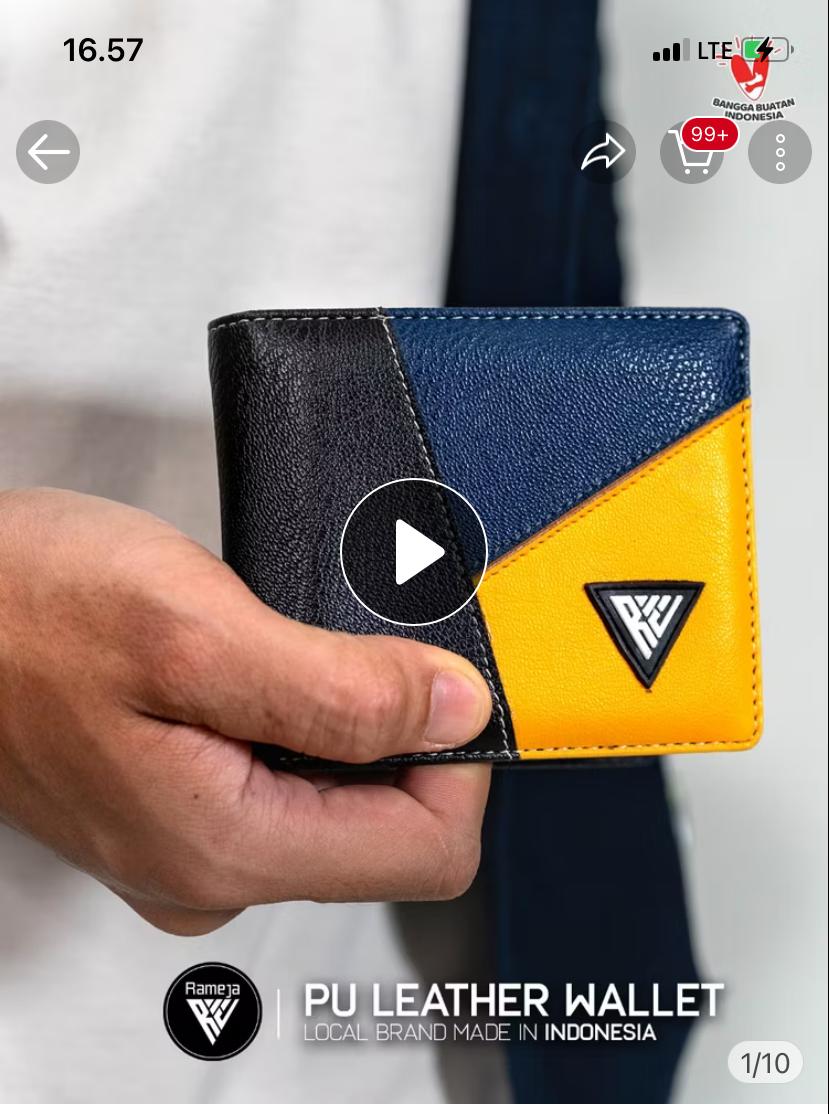 Foto laporan Dompet Warna kombinasi biru hitam kuning (HB1116)
