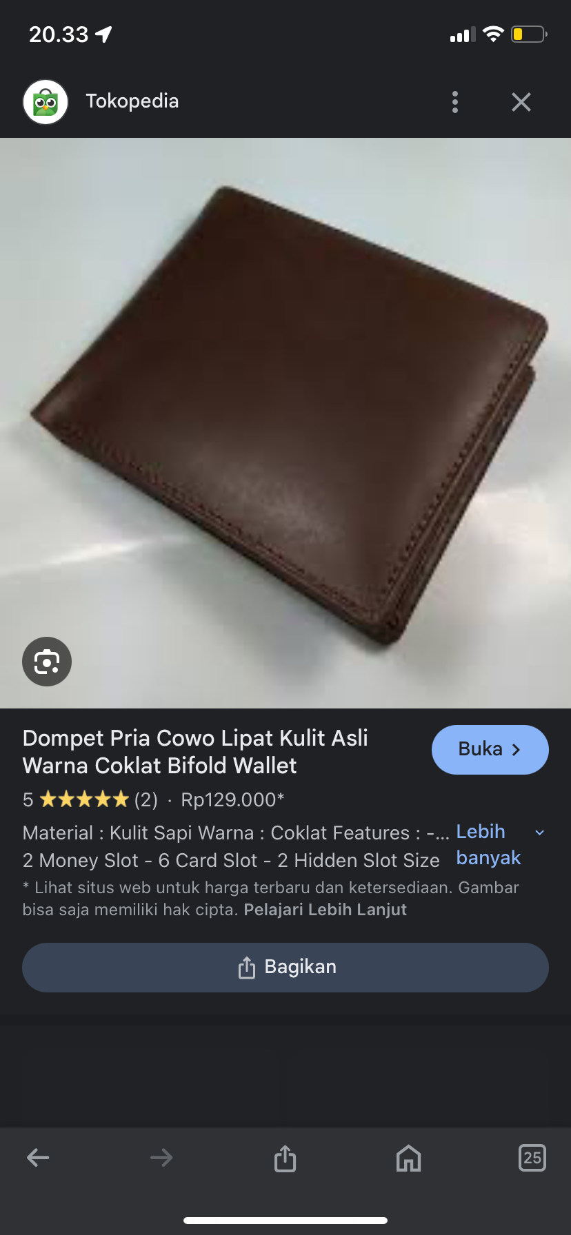 Foto laporan dompet coklat berisi kartu pelajar dan uang (HB1140)