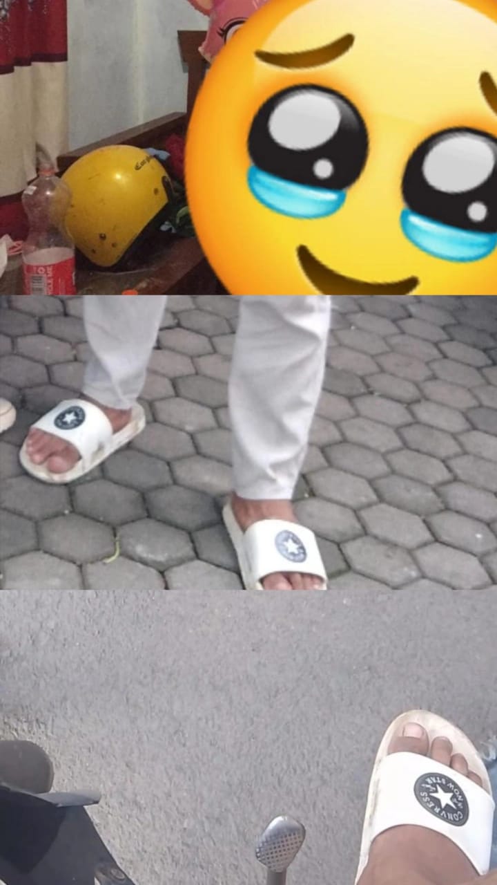 Foto laporan Helm, dan sandal (HB1211)