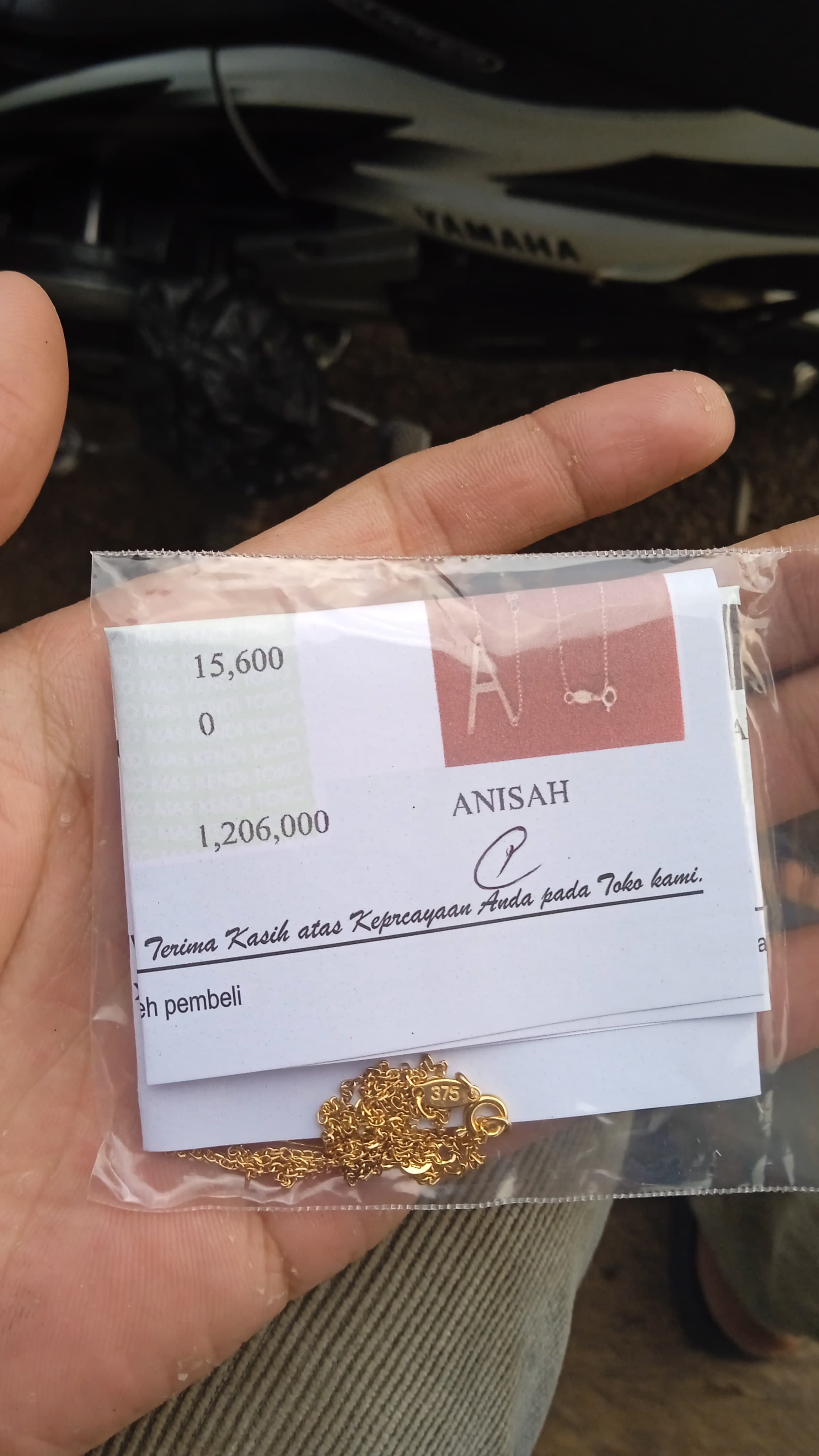 Foto laporan kalung emas (HB1220)