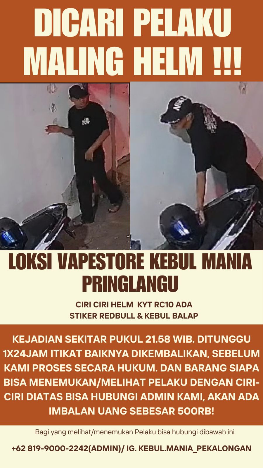 Foto laporan HELM (HB1359)