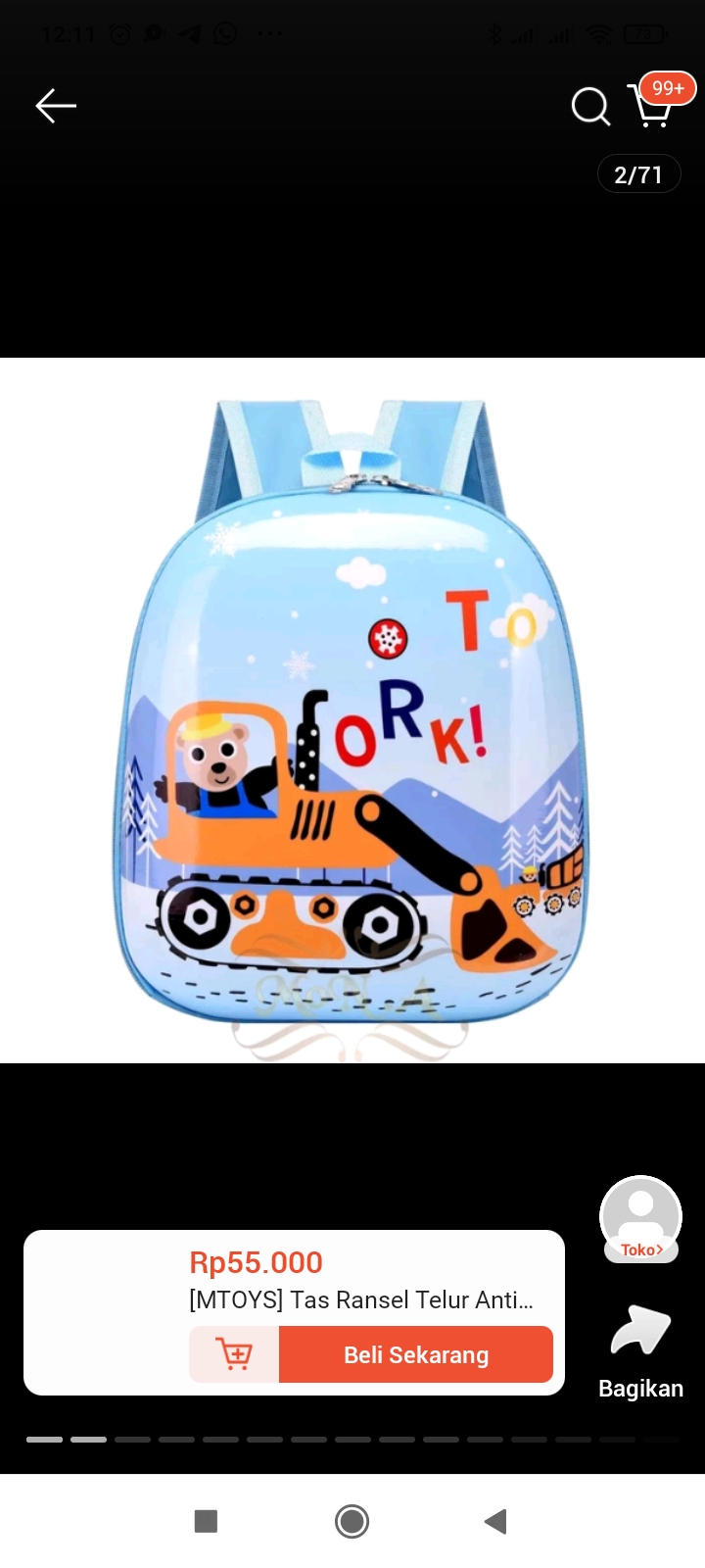 Foto laporan Tas ransel anak anak (HB1491)