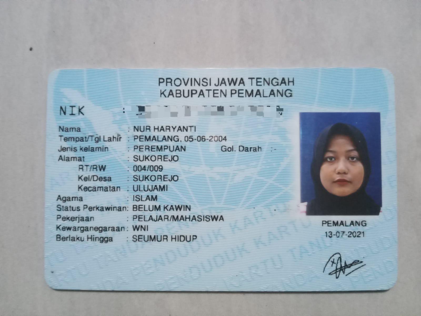 Foto laporan KTP (HB1546)