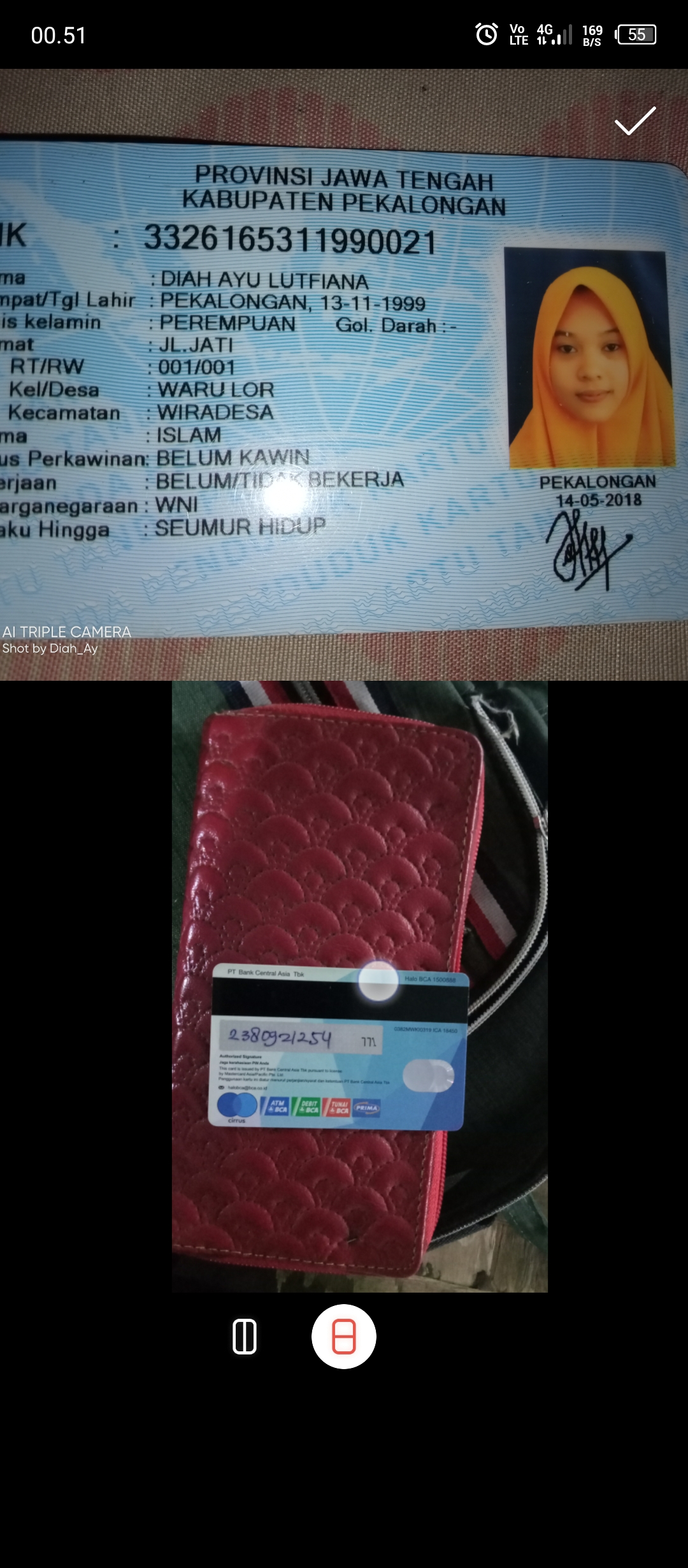 Foto laporan Dompet isi ktp,stnk,atm (HB1561)