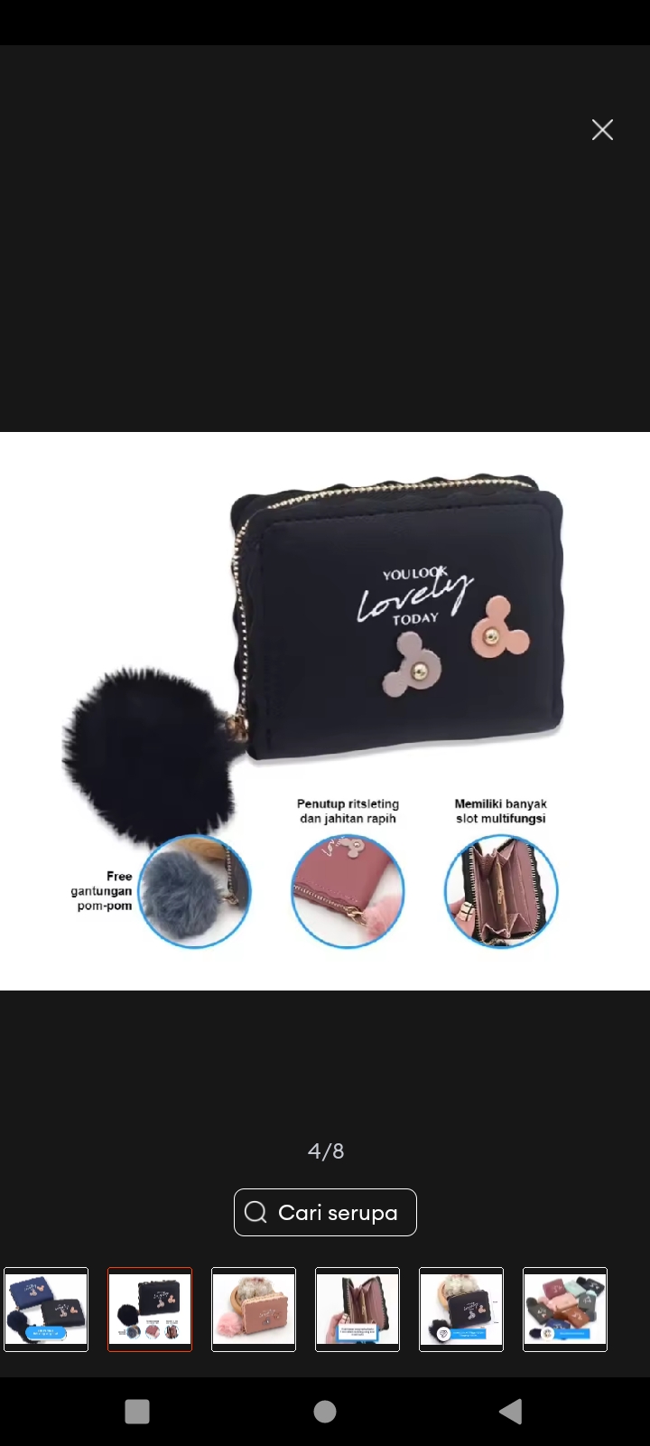 Foto laporan dompet warna hitam (HB1643)