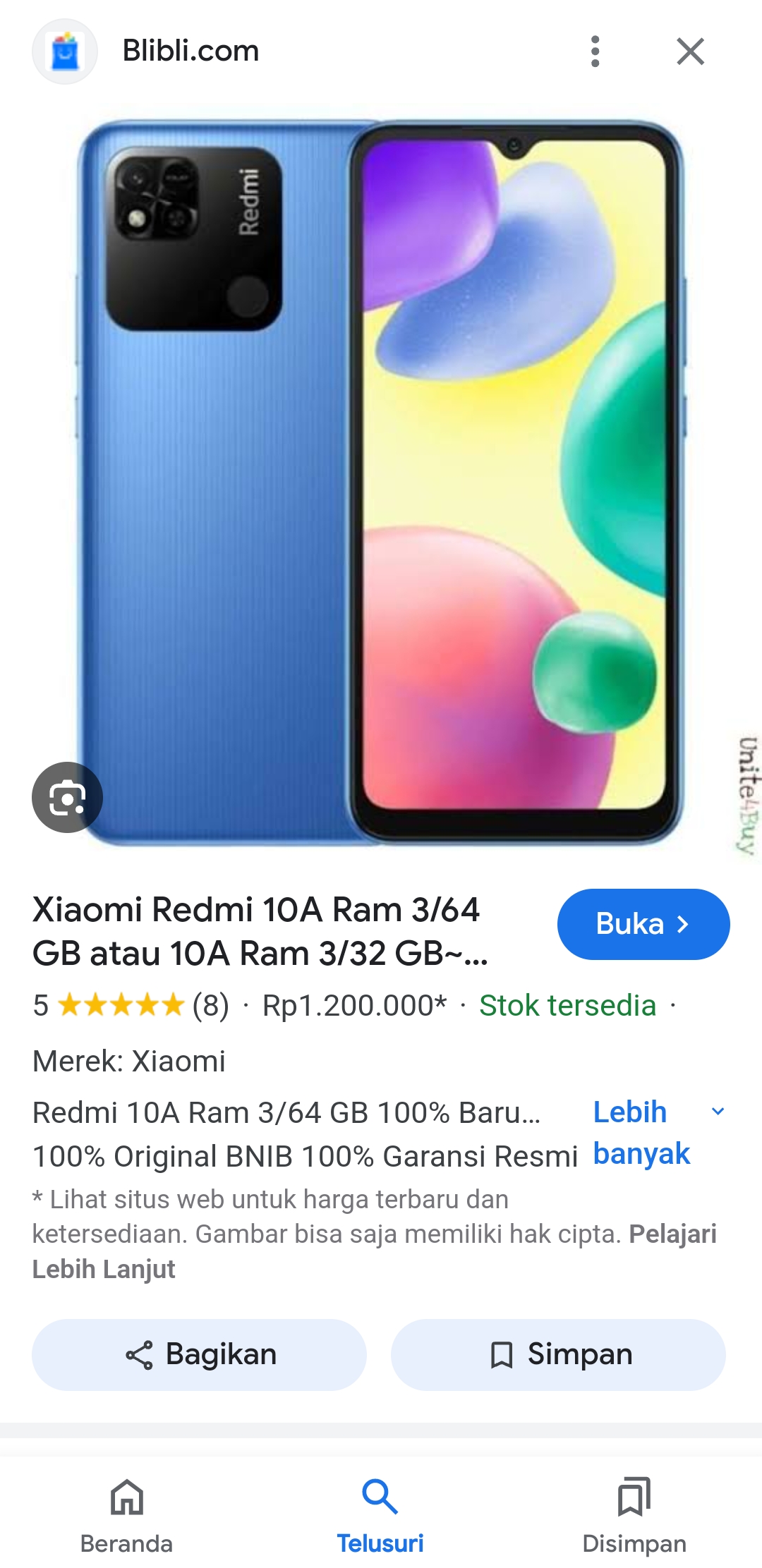 Foto laporan Hp redmi 10A (HB1693)