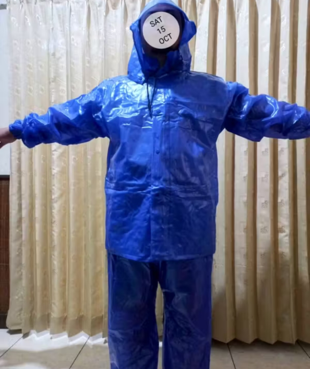 Foto laporan Jas hujan warna biru (HB1998)