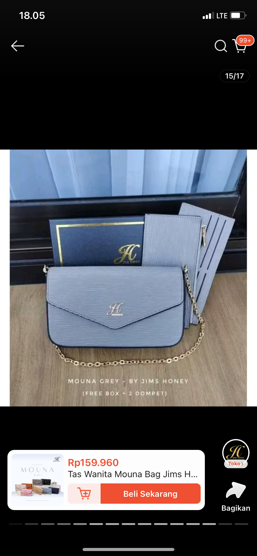 Foto laporan DOMPET CARD JIMS HONEY WARNA BIRU (HB2078)