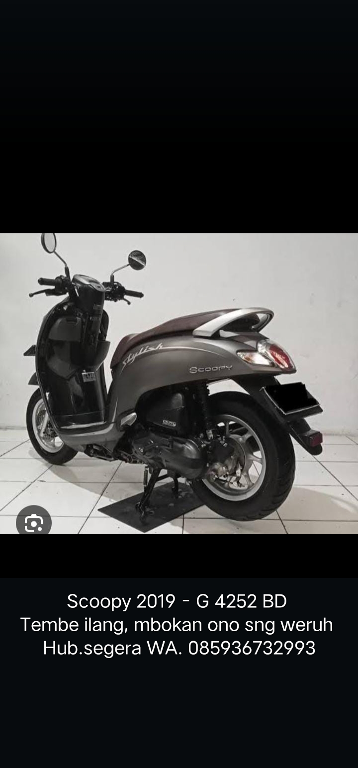 Foto laporan Motor Scoopy abu abu 2019 G 4252 BD (HB2280)