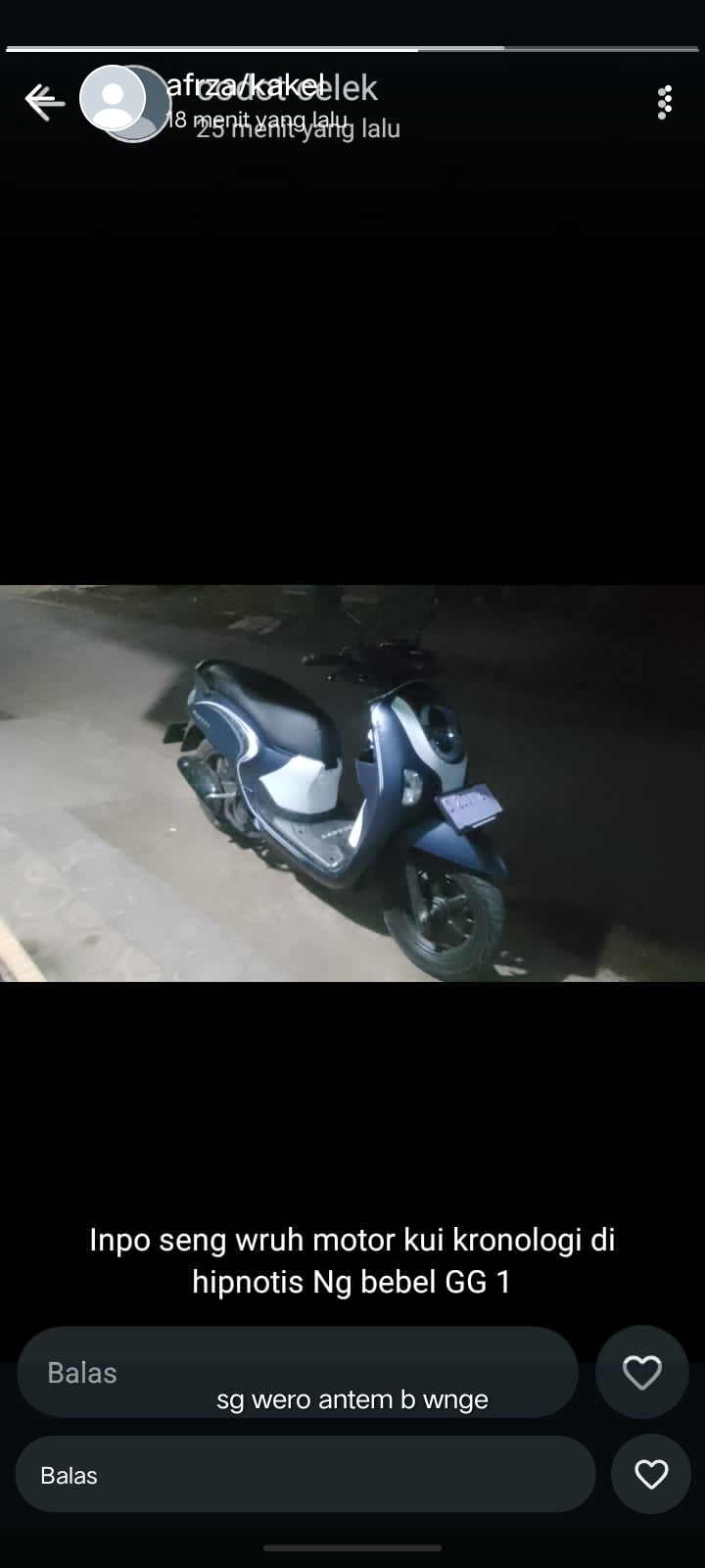 Foto laporan Motor scoppy (HB2433)