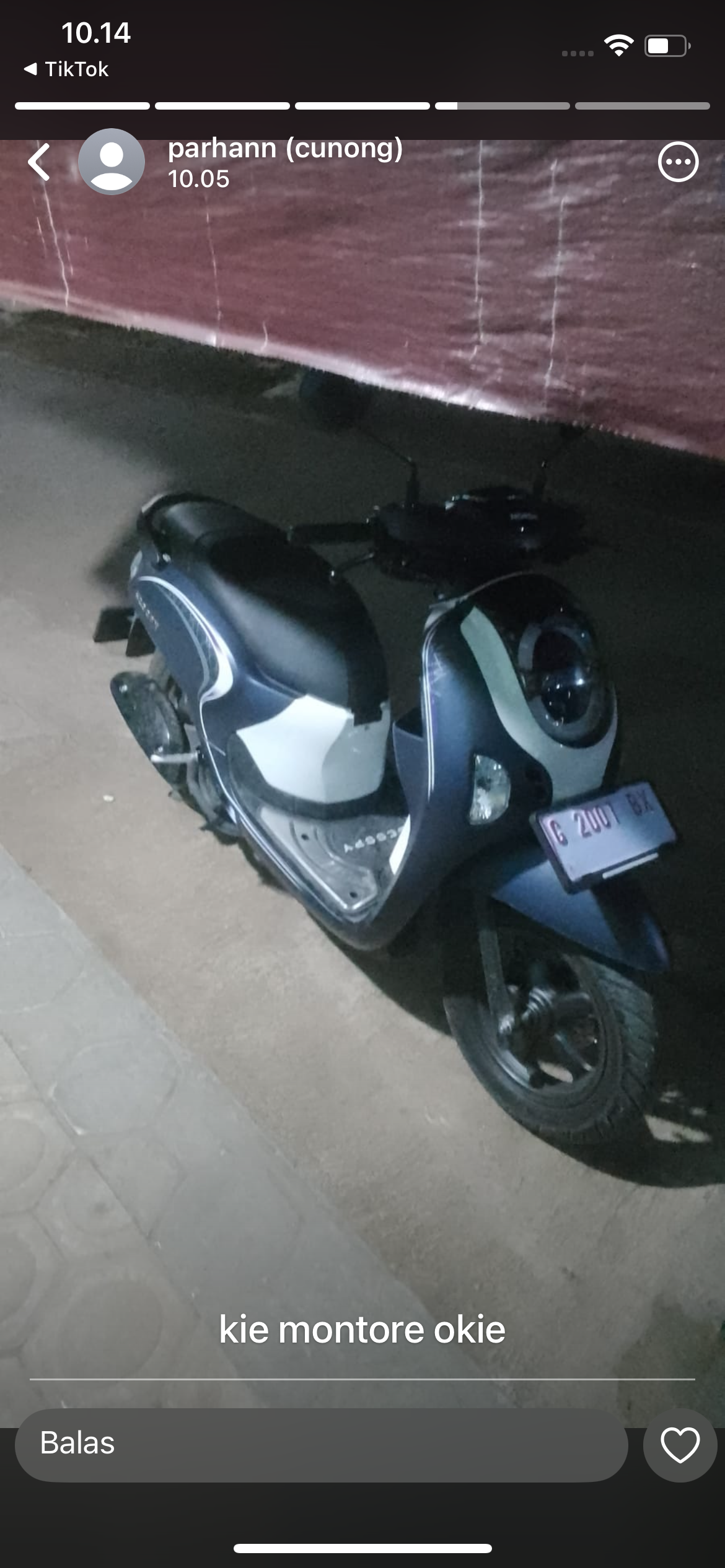 Foto laporan montor scoopy 2025 terbaru fashion blue (HB2439)