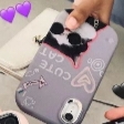 Foto laporan ip xr berwarna putih, casing ungu gambar kucing (HB2497)