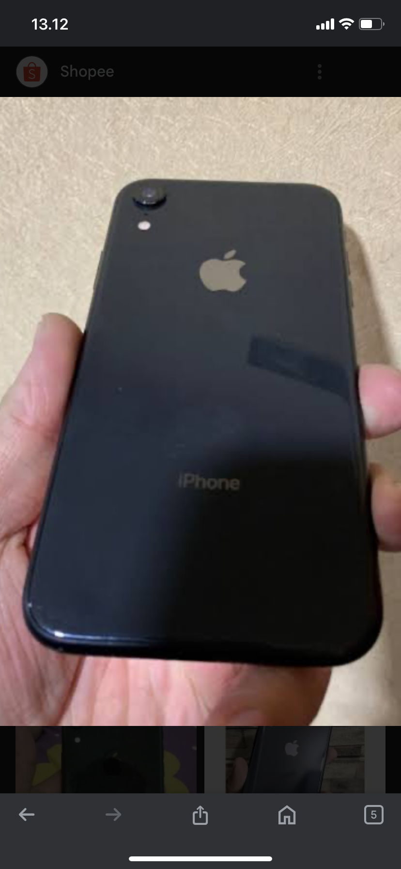 Foto laporan hp iPhone xr warna hitam (HB2526)