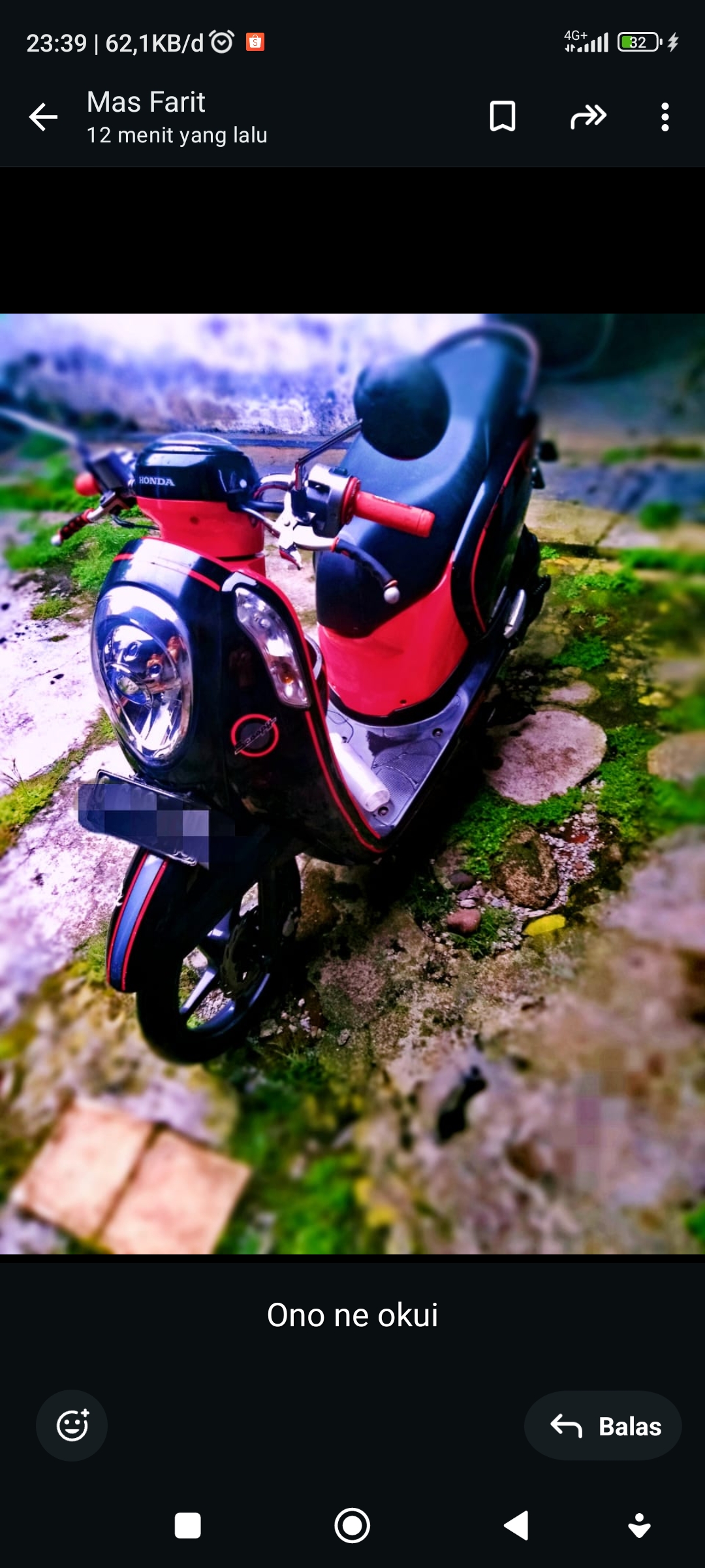 Foto laporan Telah kehilangan motor Scoopy warna merah hitam (HB2681)