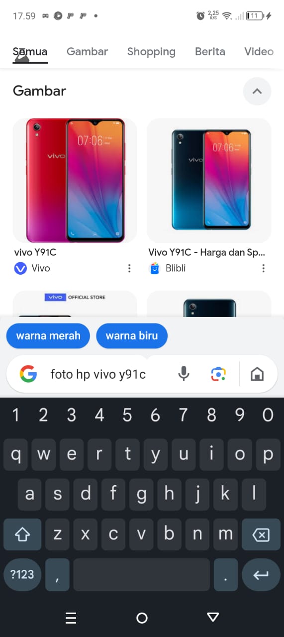 Foto laporan Handphone vivo y91c (HB2898)