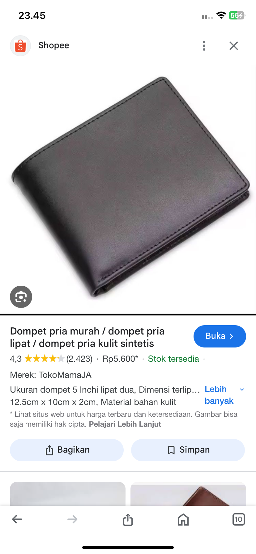 Foto laporan Dompet lipat coklat berisi uang tunai dan ktp atm npwp foto (HB2937)