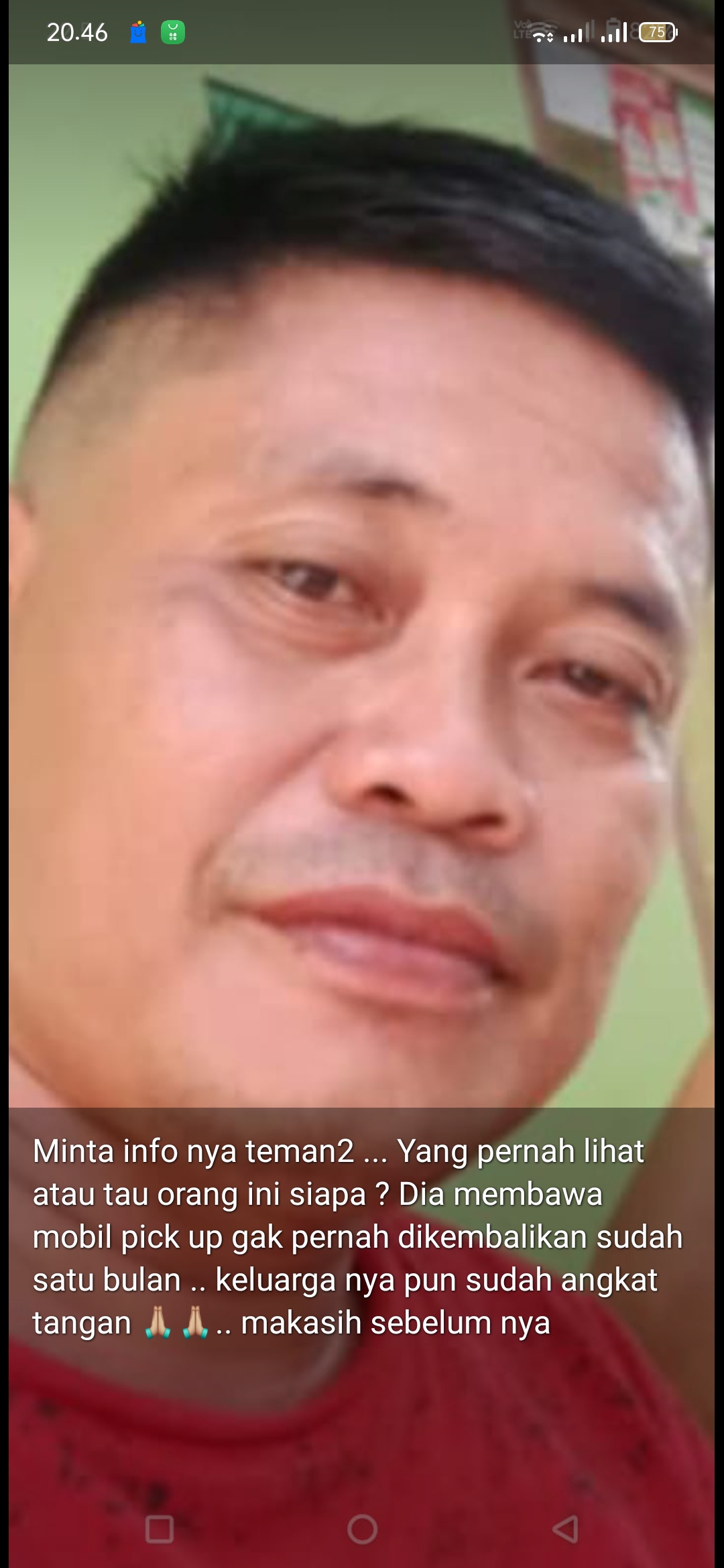 Foto laporan Mobil (HB3041)