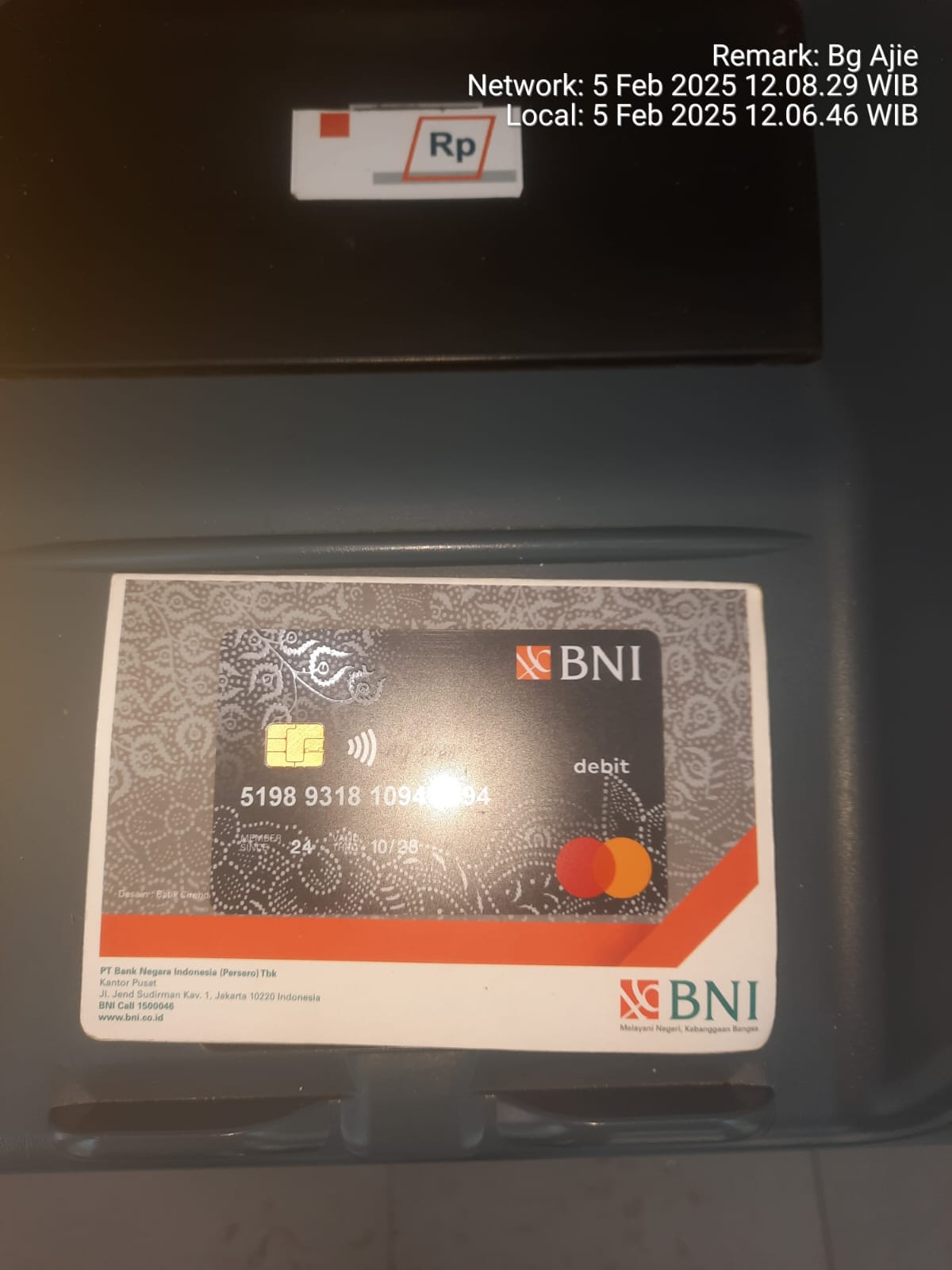 Foto laporan Atm BNI (HB3054)