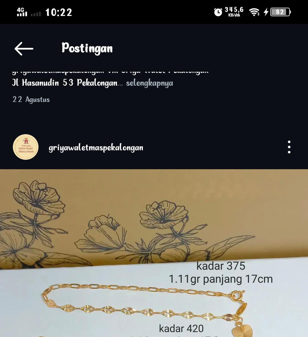 Foto laporan gelang mas (HB3173)