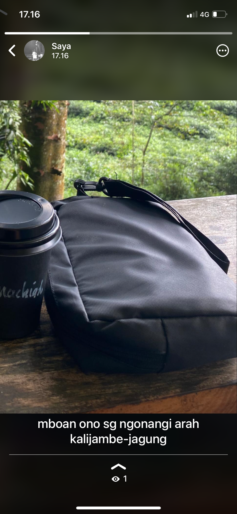 Foto laporan tas hitam (HB3372)