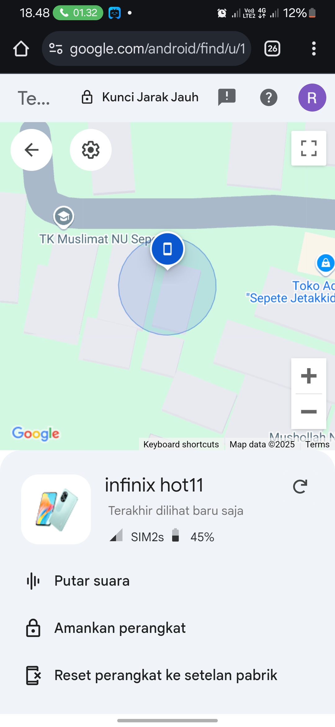 Foto laporan Hp infinix hot 11 warna hitam (HB3430)