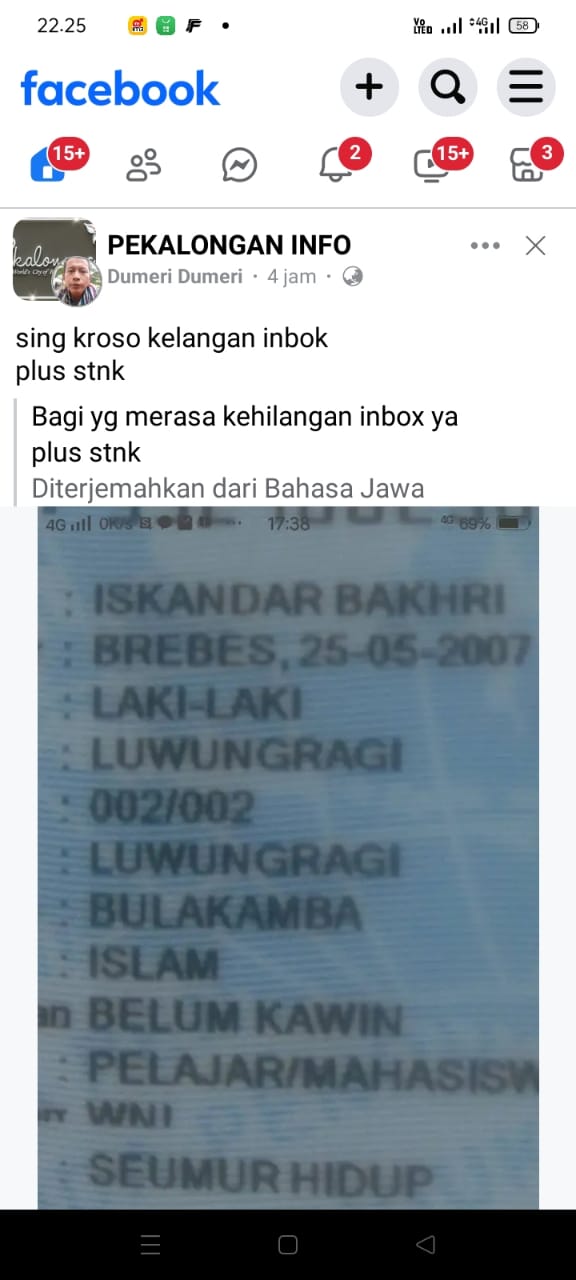 Foto laporan Dompet yang isinya ada STNK, KTP, dan beberapa uang (HB3505)