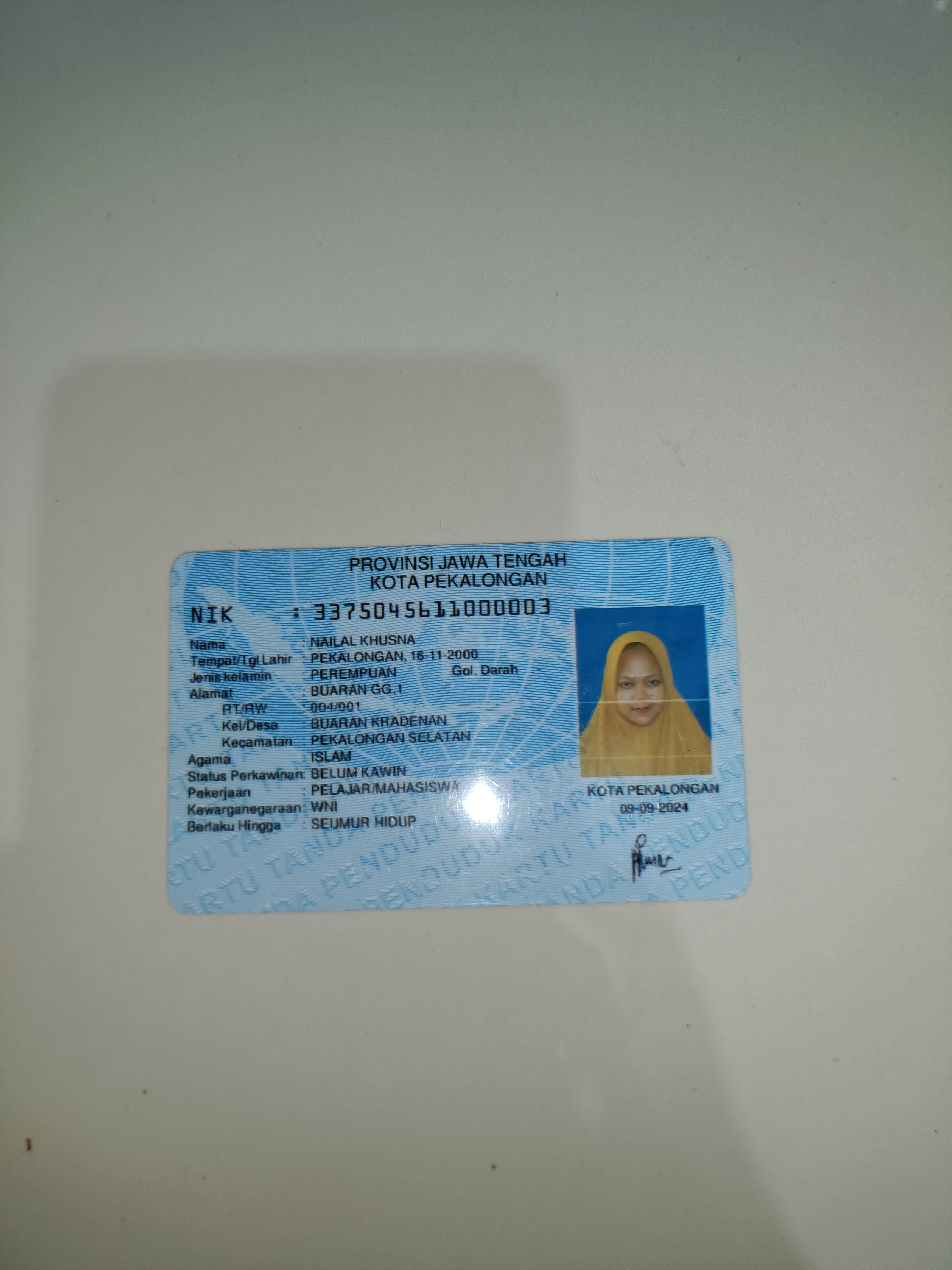 Foto laporan KTP (HB3687)