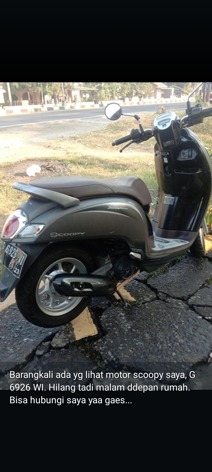Foto laporan Motor Scoopy 2018 Coklat Hitam (HB3772)