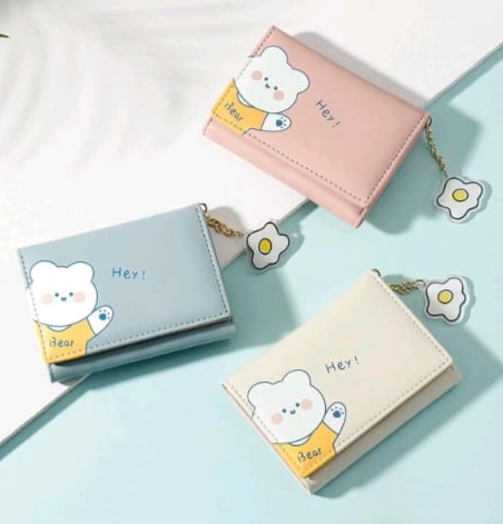 Foto laporan Dompet gambar beruang warna biru (HB3862)