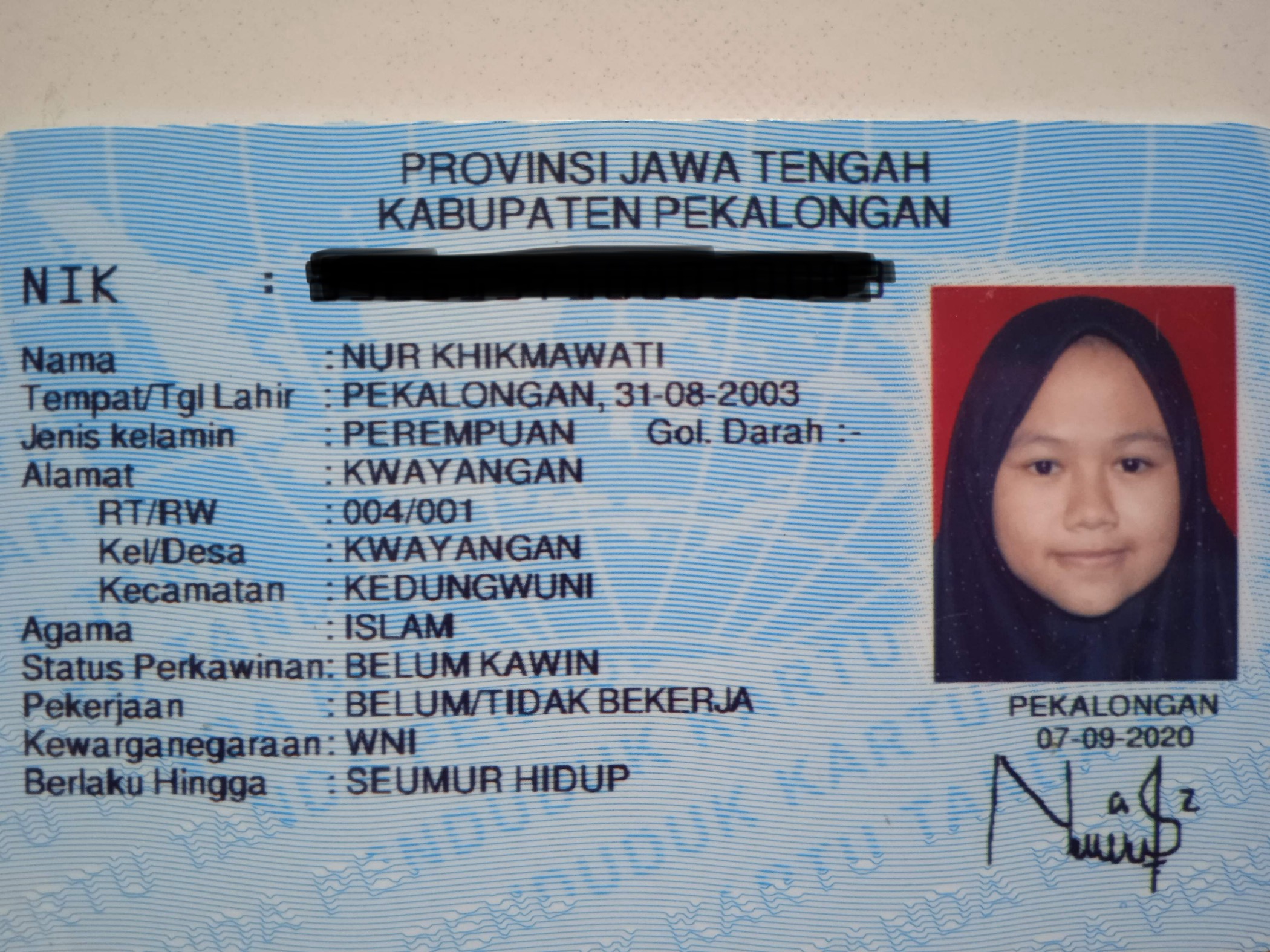 Foto laporan KTP (HB3903)