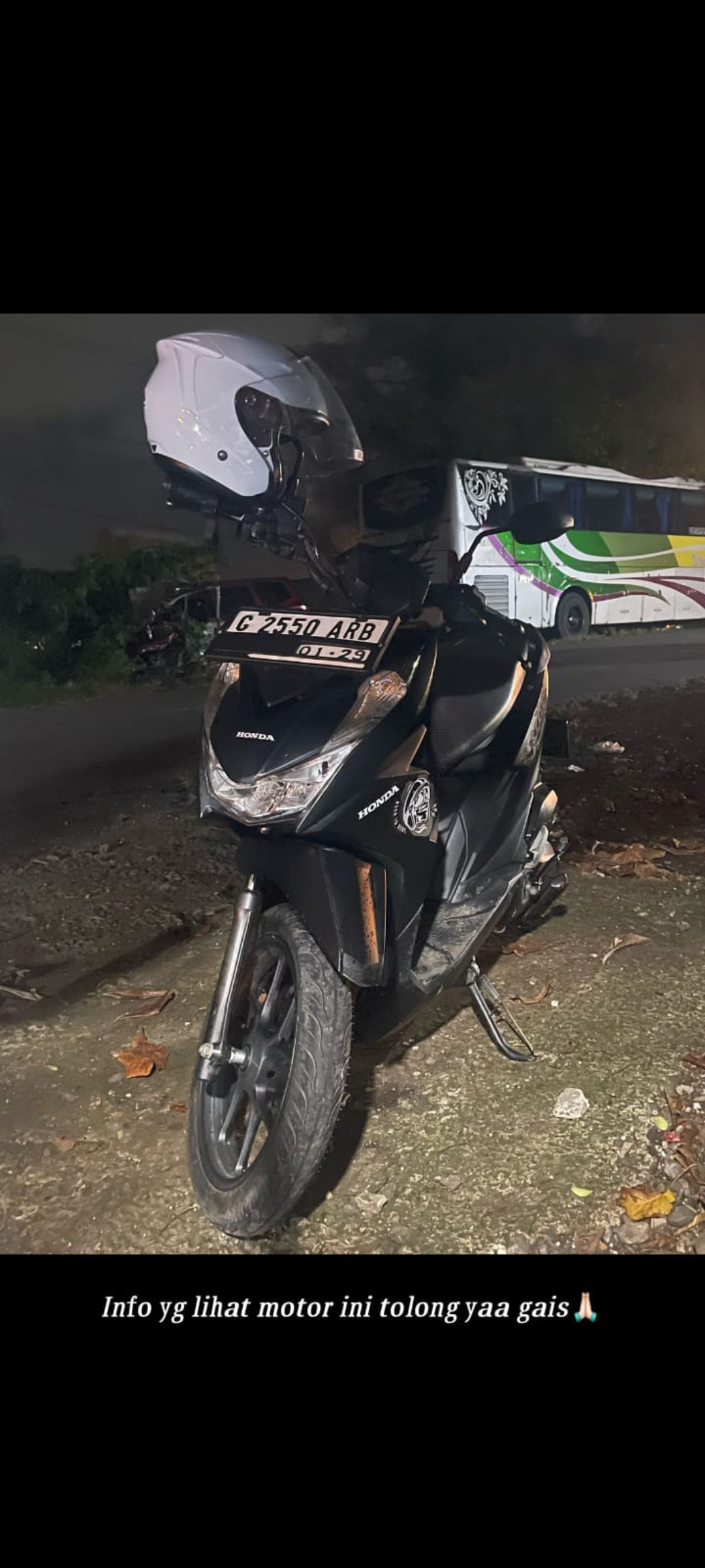 Foto laporan motor beat street (hitam) (HB3927)