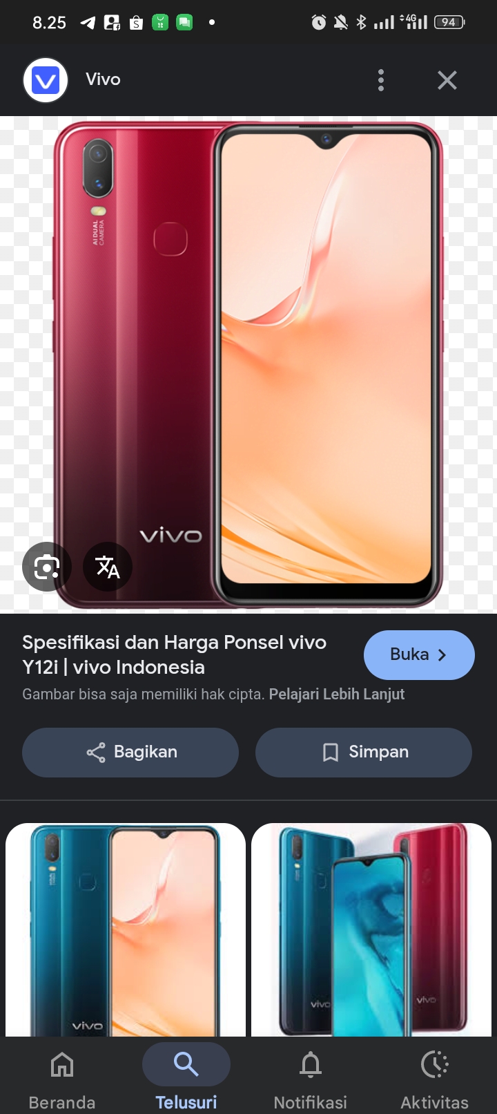 Foto laporan hp Vivo Y12i (HB4048)