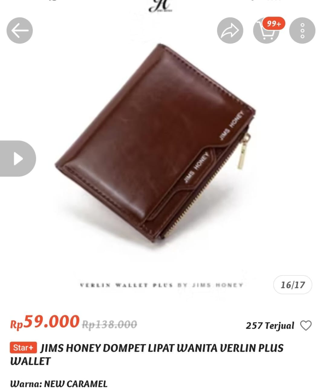 Foto laporan Dompet jimshoney warna coklat (HB4226)