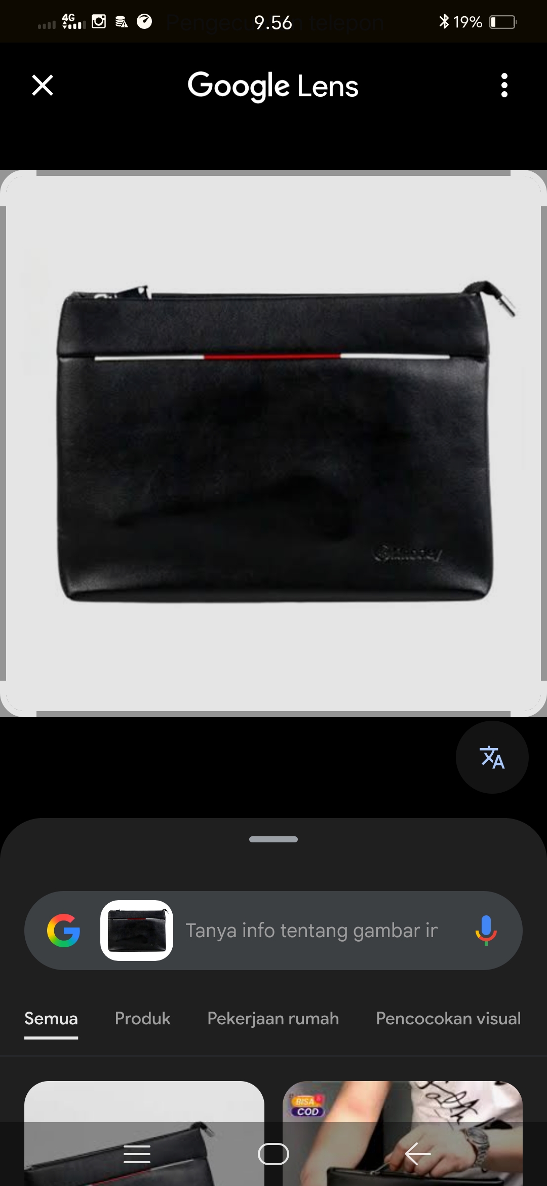 Foto laporan Tas handbag pria warna hitam (HB4251)