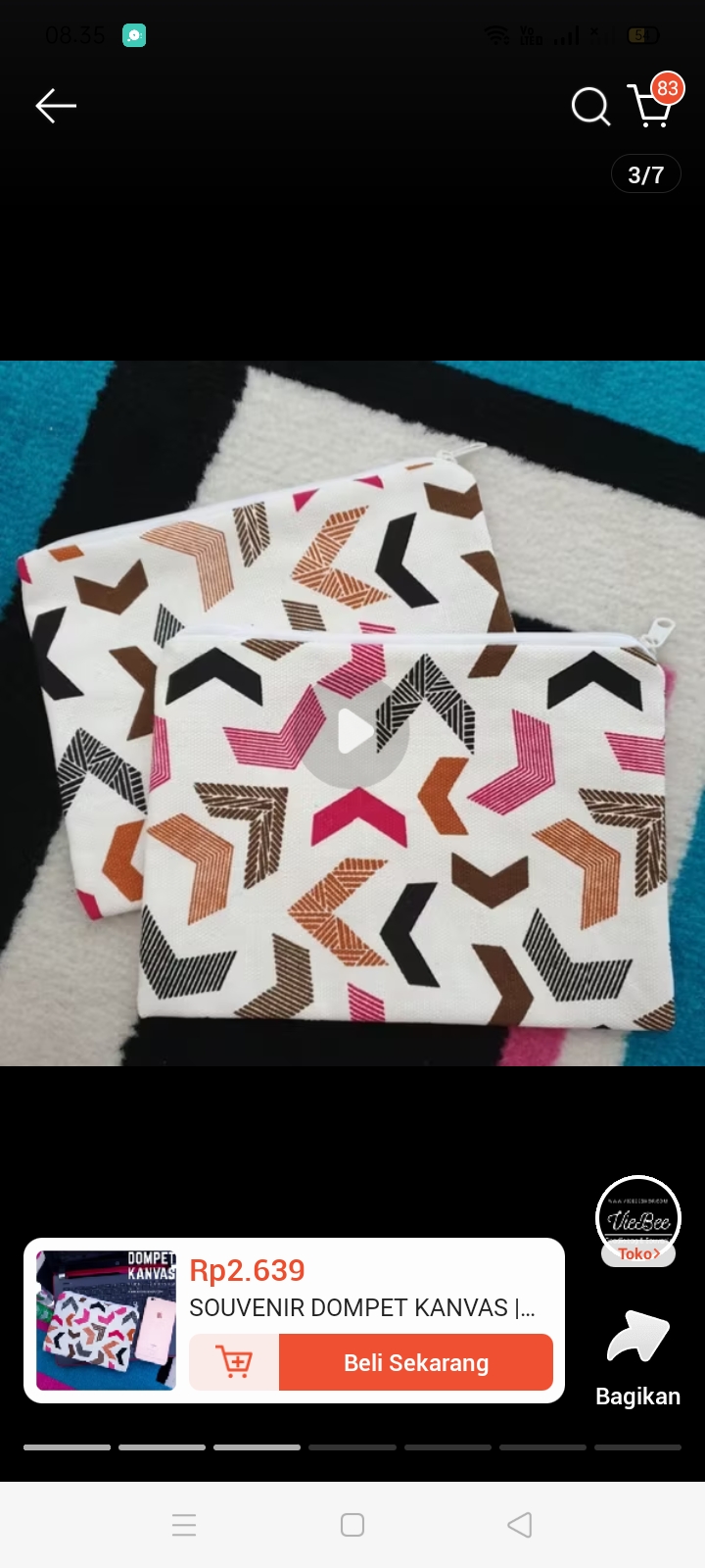 Foto laporan Dompet kanvas (HB4387)