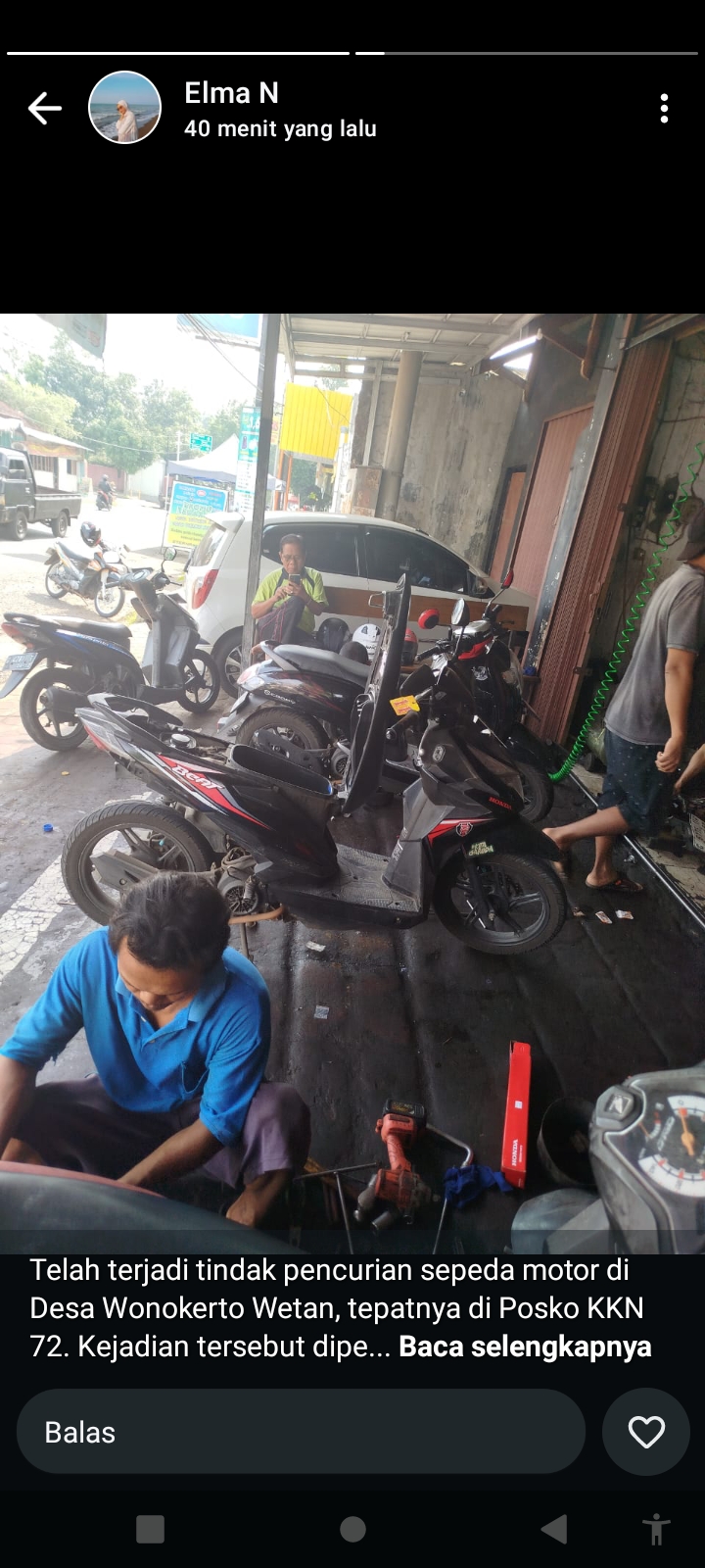 Foto laporan Sepeda Motor (HB4496)