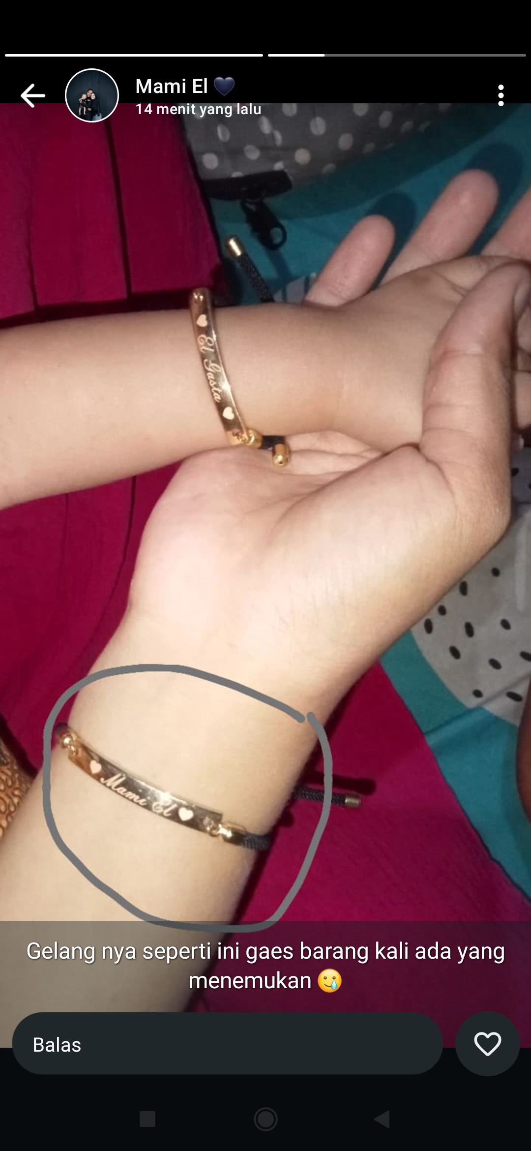 Foto laporan Gelang gajah custom (HB4594)
