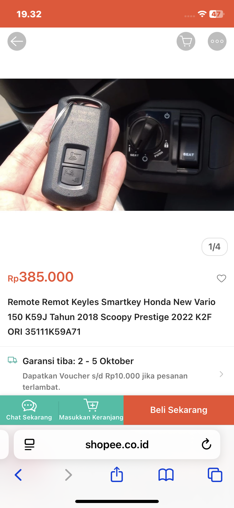 Foto laporan Remot scoppy (HB5029)
