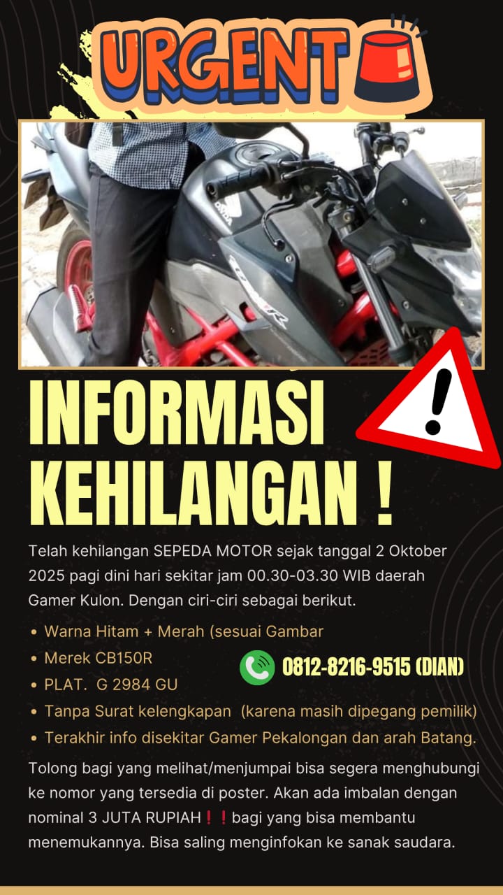 Foto laporan Motor CB150R (HB5090)