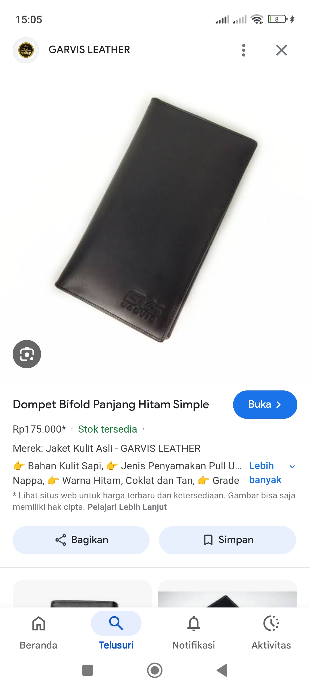 Foto laporan dompet hitam panjang (HB5146)