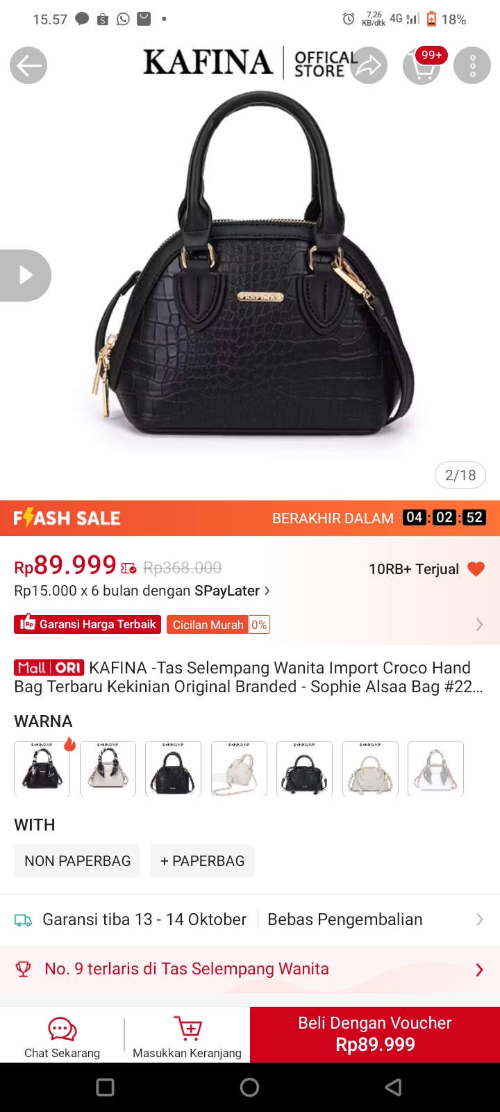 Foto laporan tas kulitt warna hitam (HB5152)