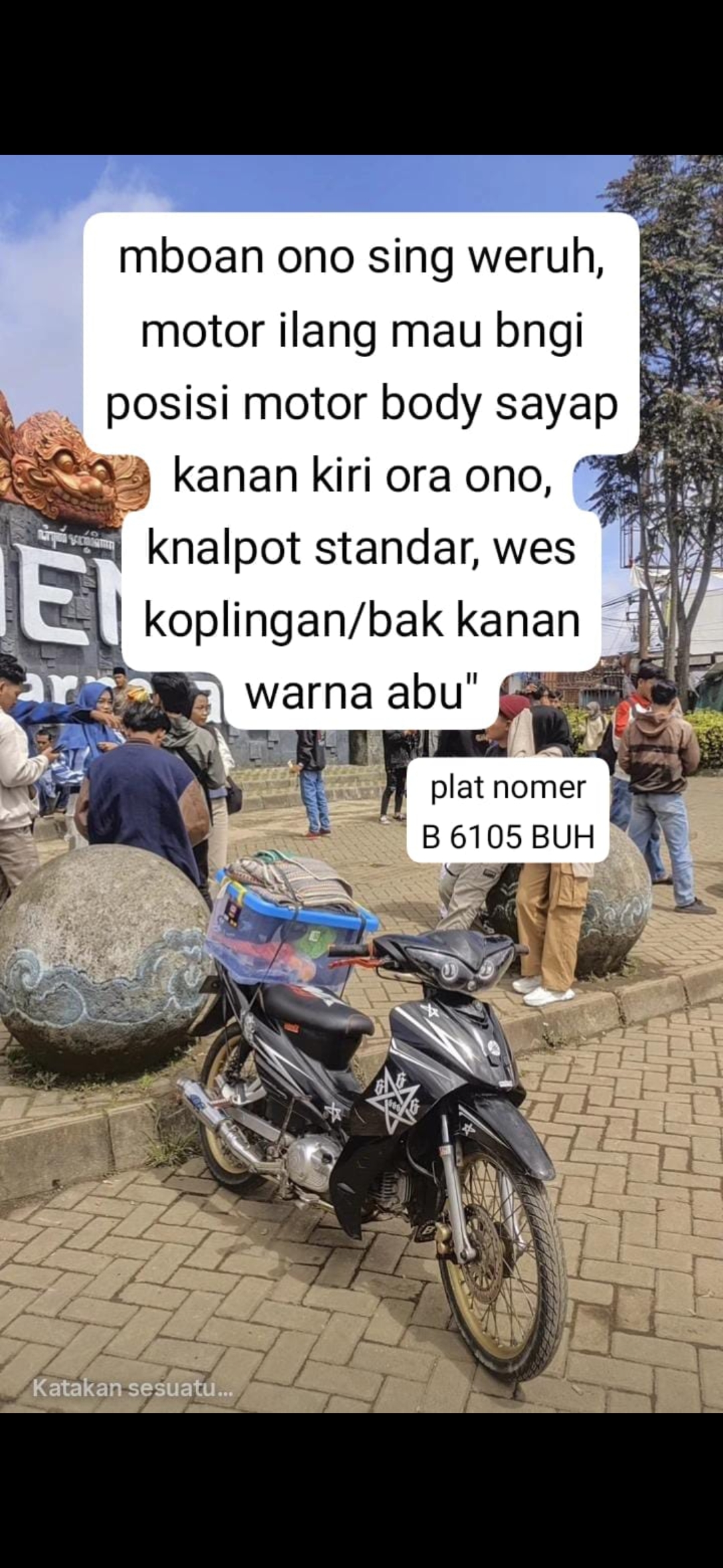 Foto laporan sepeda motor Jupiter z (HB5373)
