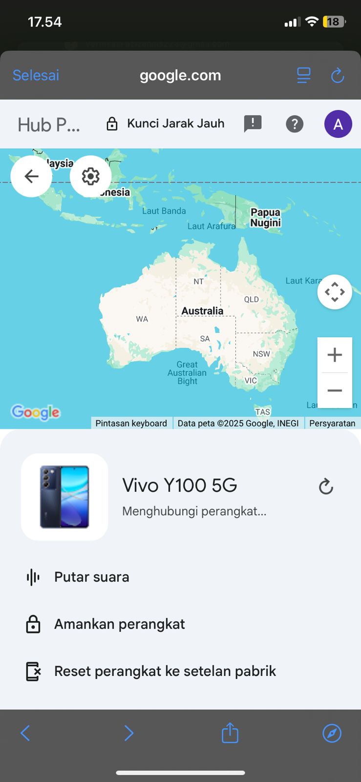 Foto laporan hp vivo y 100 5g (HB5629)