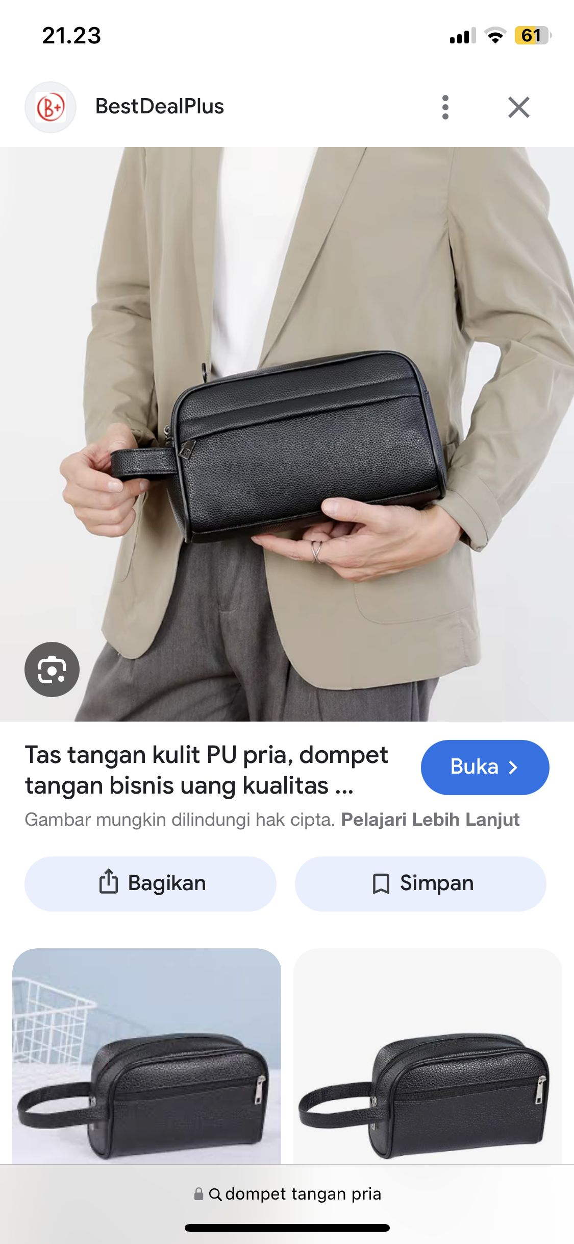 Foto laporan Dompet tangan/ tas cowo (HB5837)