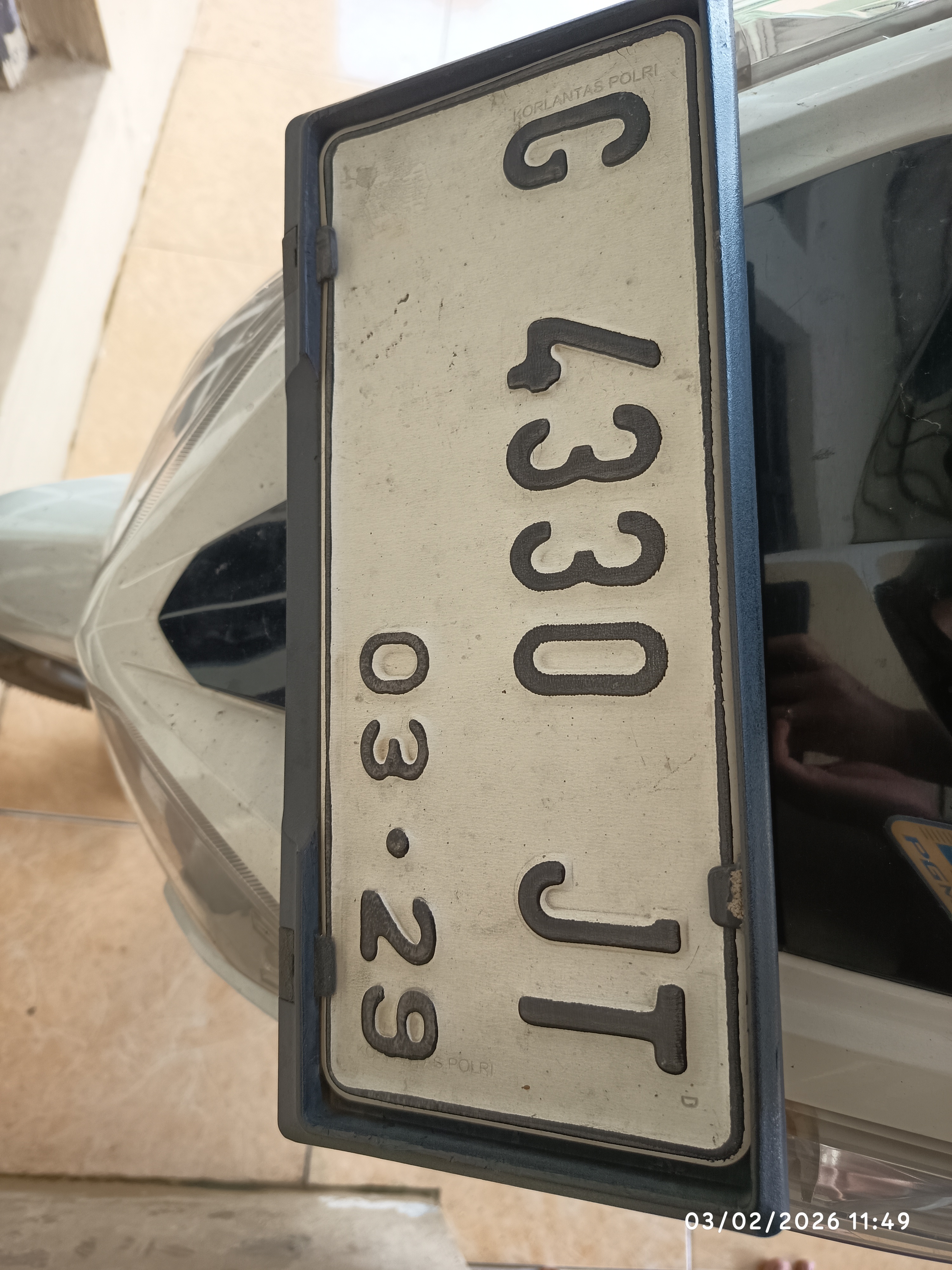 Foto laporan Plat Nomor Motor (HB6185)