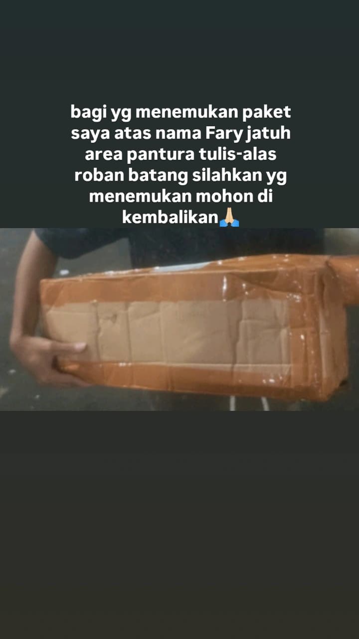 Foto laporan Knalpot msh terbungkus dalam paketan (HB6347)